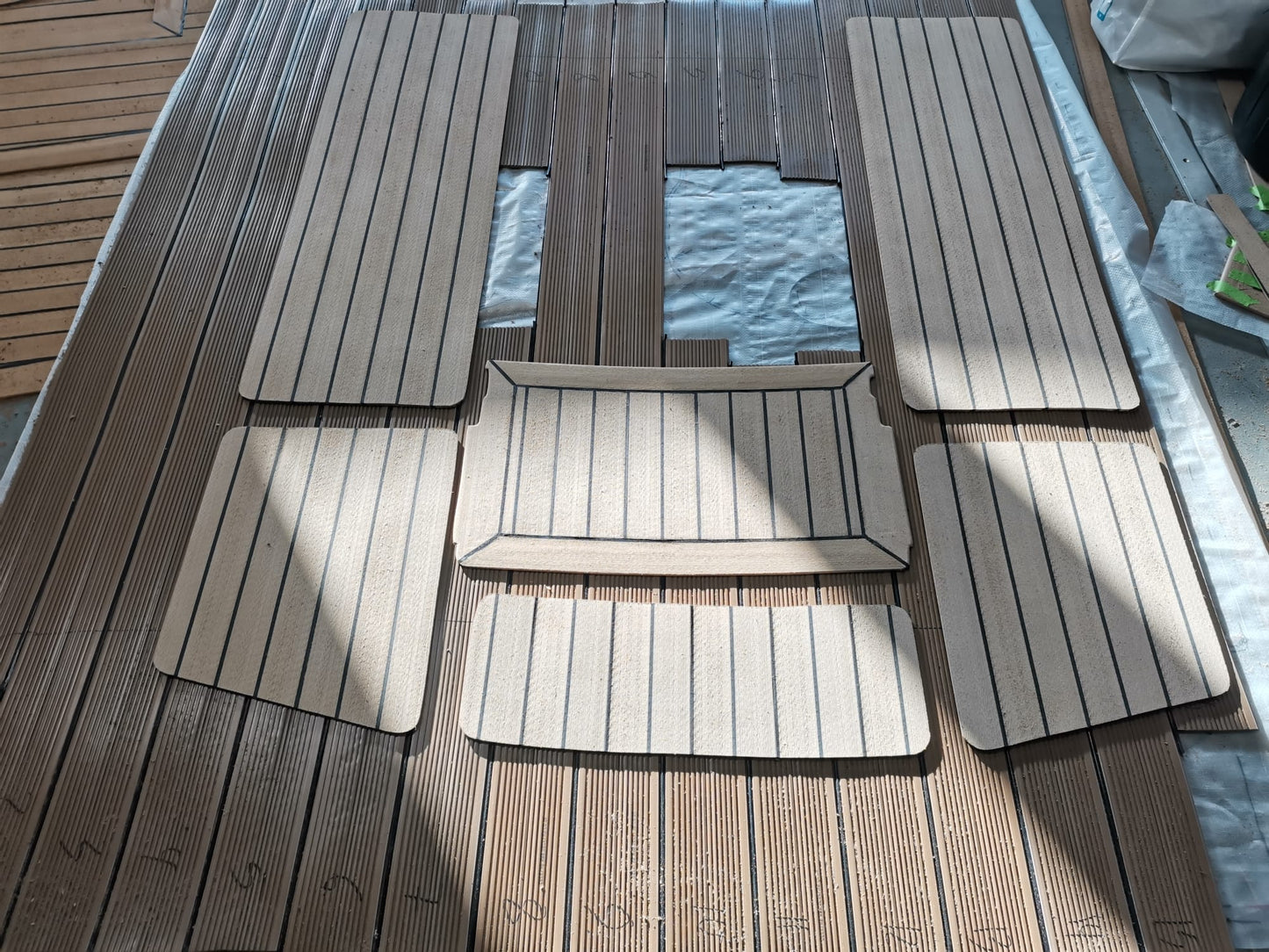 Elan 40 Impression sailboat pvc synthetic teak deck- Free sample and quote request