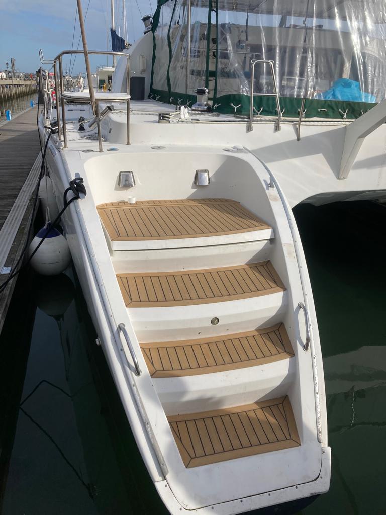 Lagoon 470 Catamaran pvc synthetic teak deck- Free sample and quote request