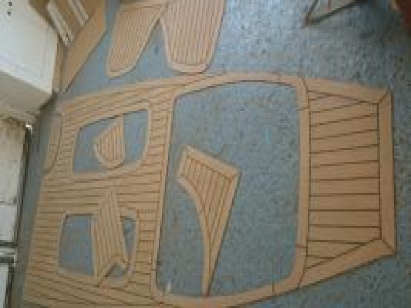 Humber 800 Rib pvc synthetic teak deck- Free sample and quote request