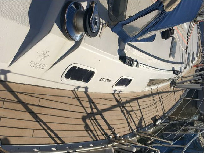 Jeanneau 45.2 Sailboat pvc synthetic teak deck- Free sample and quote request