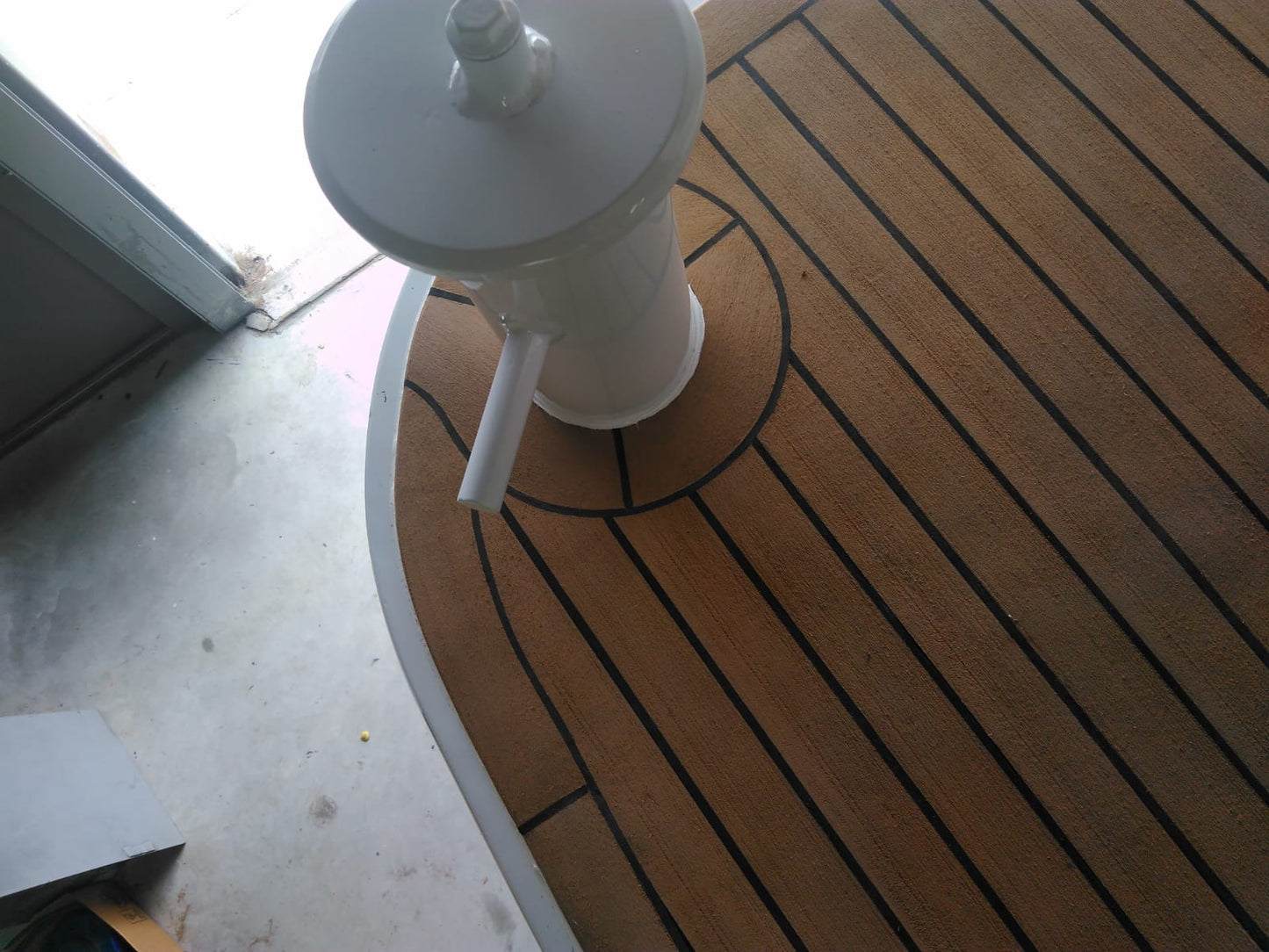 Mirfield Wide Beamed Narrowboat - Powerboat Flooring in Synthetic Teak- Free sample and quote request