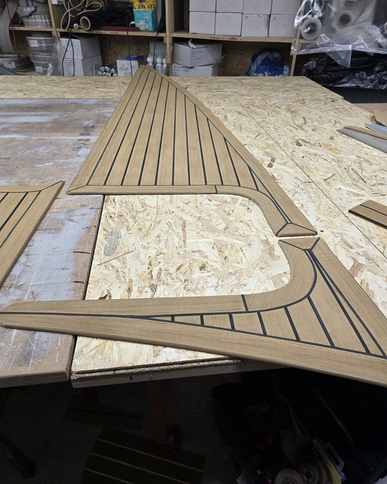 Pacific Horizon 46 pvc synthetic teak deck- Free sample and quote request