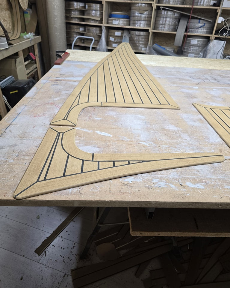 Pacific Horizon 46 pvc synthetic teak deck- Free sample and quote request