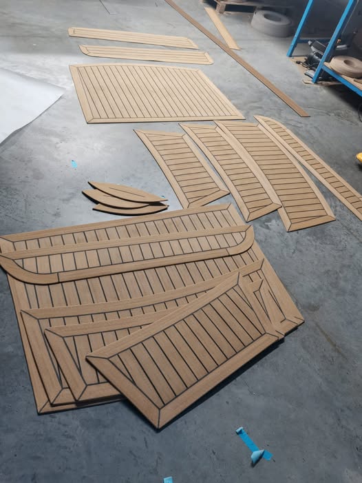 Lagoon 470 Catamaran pvc synthetic teak deck- Free sample and quote request