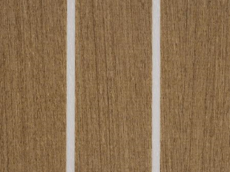 378 Teak and ivory IMO soleboard cut length surface vinyl per linear m off the roll- Free sample and quote request