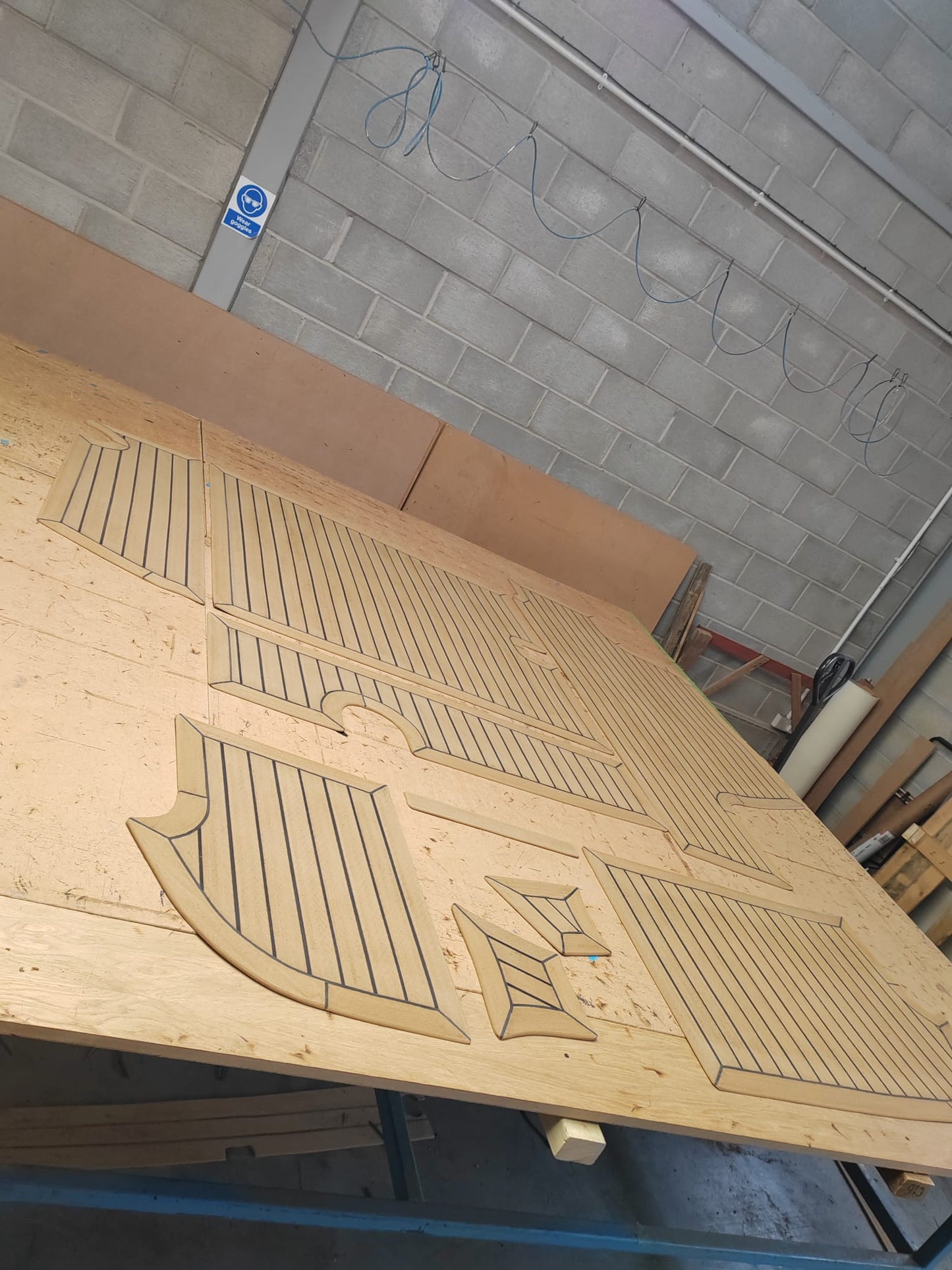 Jeanneau Cap Camaret 5.30 powerboat pvc synthetic teak deck- Free sample and quote request