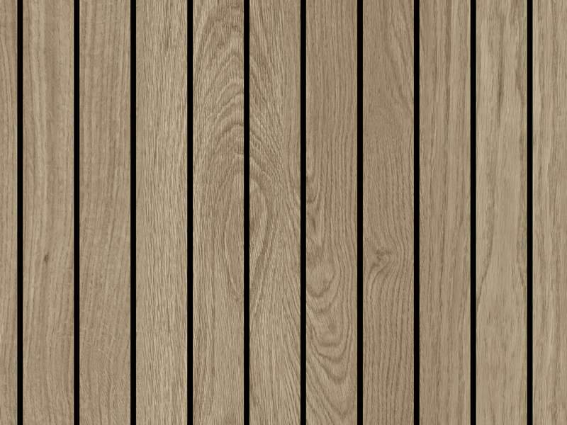 Tufted teak carpet Weathered colour with black caulking off a 1.85m roll .