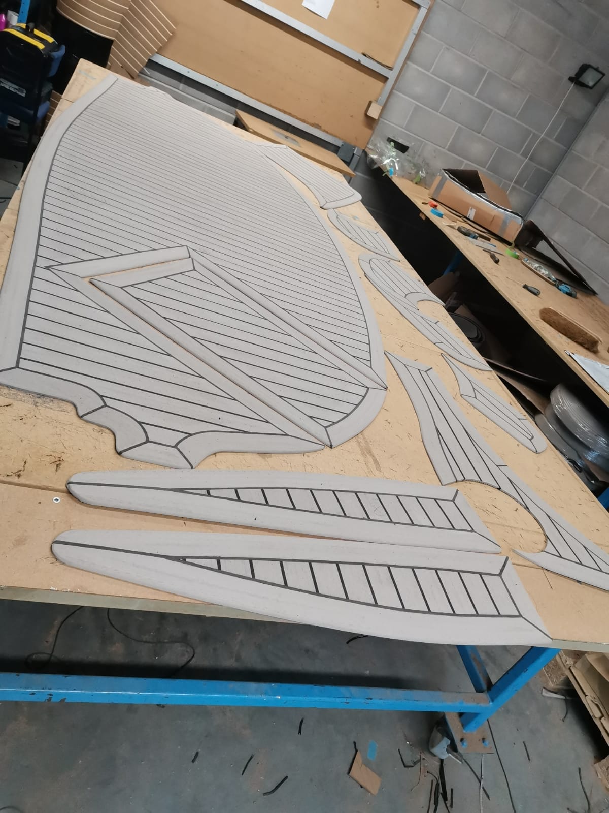 Sunseeker Portofino 46 pvc synthetic teak deck- Free sample and quote request