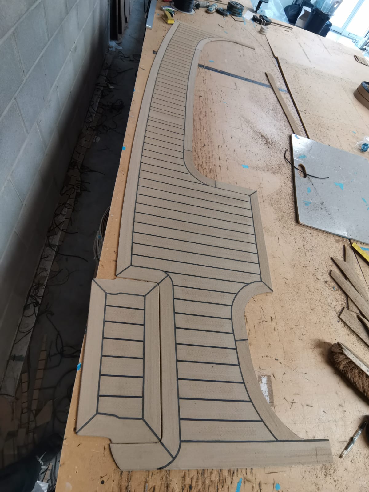 Broom 345. pvc synthetic teak deck- Free sample and quote request