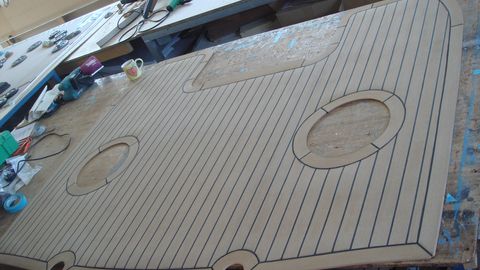 Broom 42. pvc synthetic teak deck- Free sample and quote request
