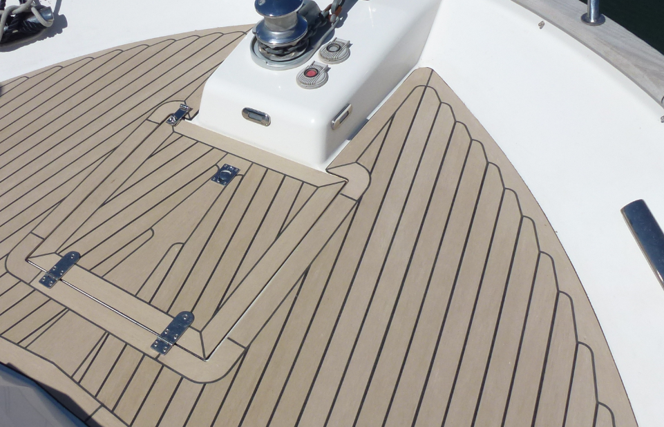 Corvette Powerboat pvc synthetic teak deck- Free sample and quote request
