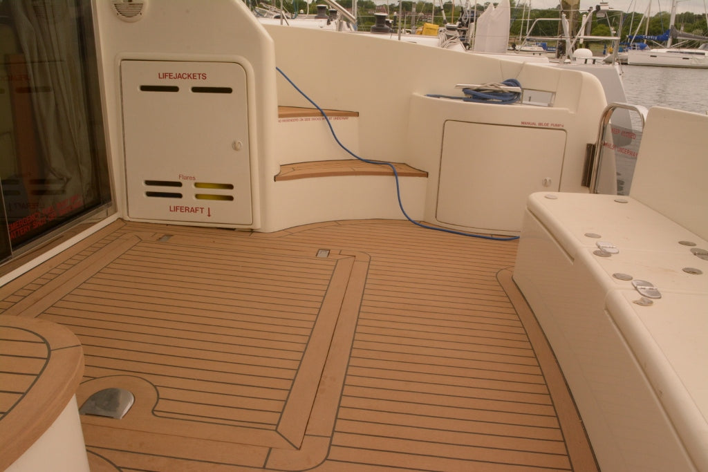 Azimut 42 pvc synthetic teak deck- Free sample and quote request