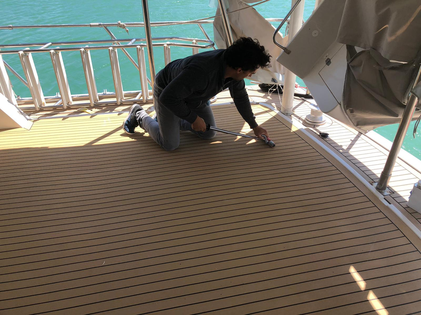 Trader 47 pvc synthetic teak deck- Free sample and quote request