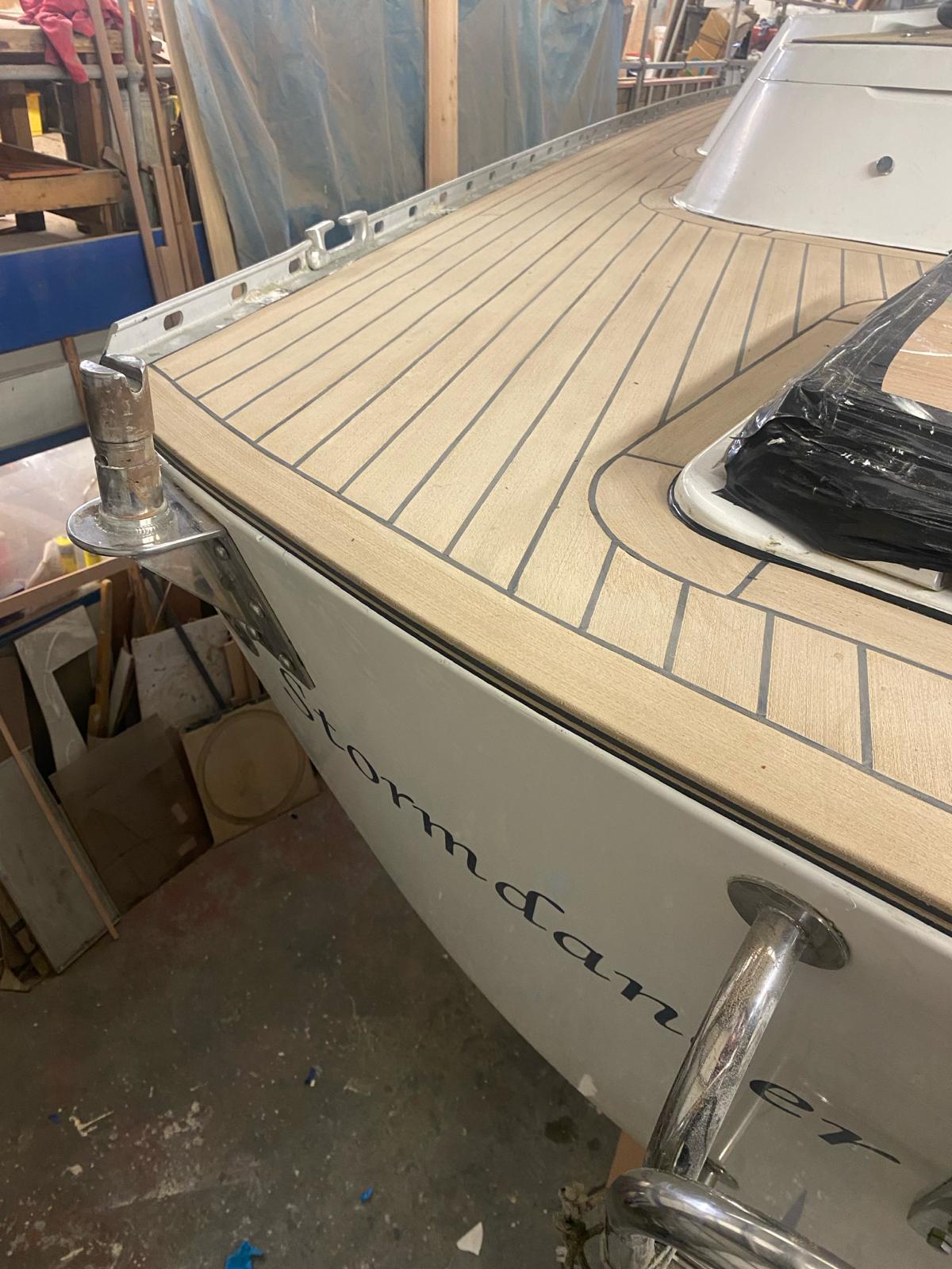 Oyster 430 sailboat pvc synthetic teak deck- Free sample and quote request