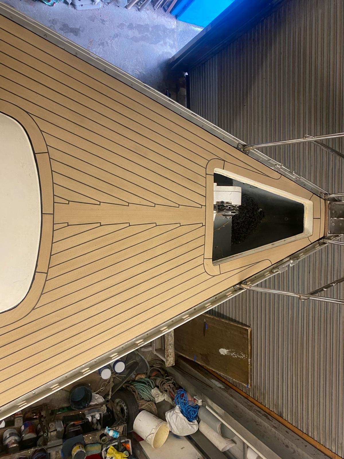 Oyster 430 sailboat pvc synthetic teak deck- Free sample and quote request