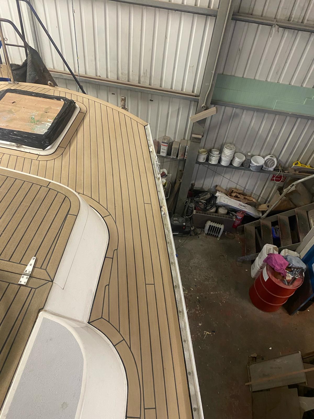 Oyster 430 sailboat pvc synthetic teak deck- Free sample and quote request