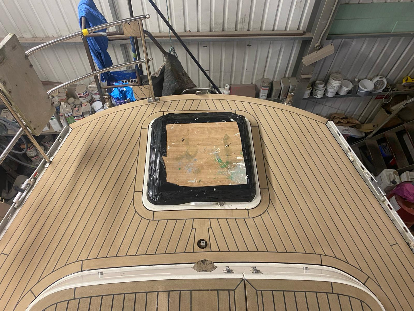 Oyster 430 sailboat pvc synthetic teak deck- Free sample and quote request