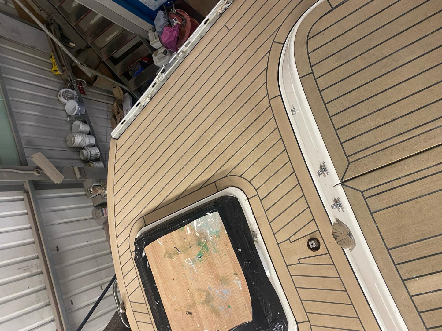Oyster 430 sailboat pvc synthetic teak deck- Free sample and quote request