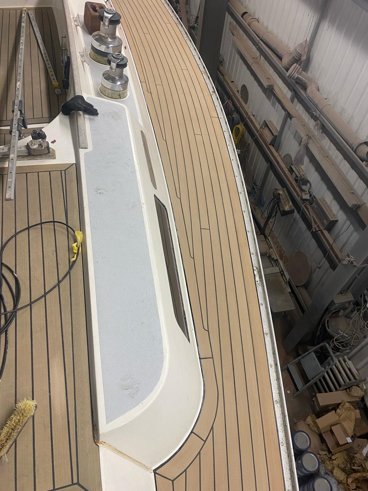 Oyster 430 sailboat pvc synthetic teak deck- Free sample and quote request