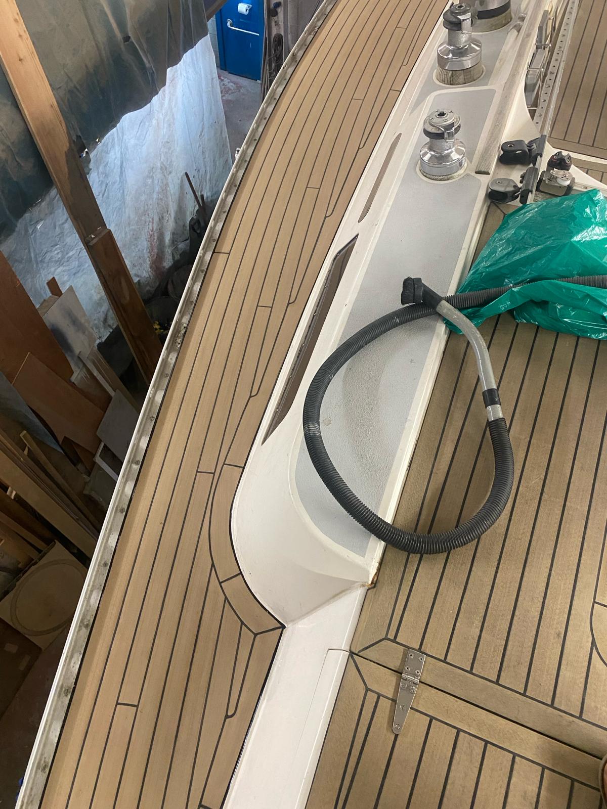Oyster 430 sailboat pvc synthetic teak deck- Free sample and quote request