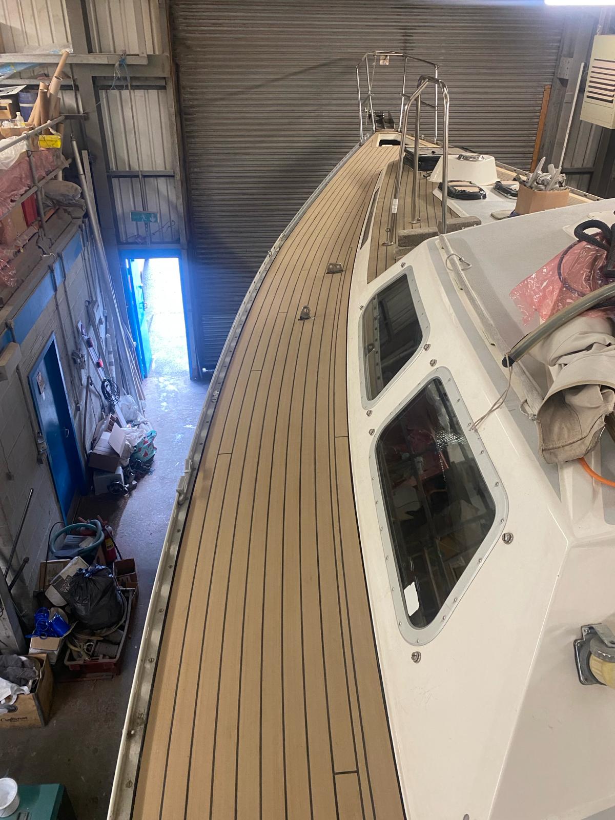 Oyster 430 sailboat pvc synthetic teak deck- Free sample and quote request