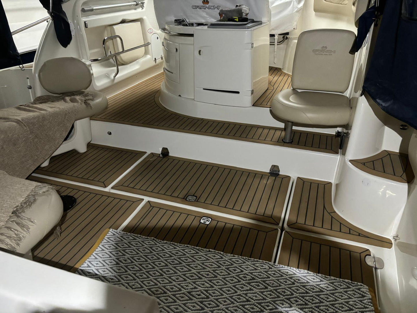 Crianchi Endurance 34 Zaffiro pvc synthetic teak deck- Free sample and quote request