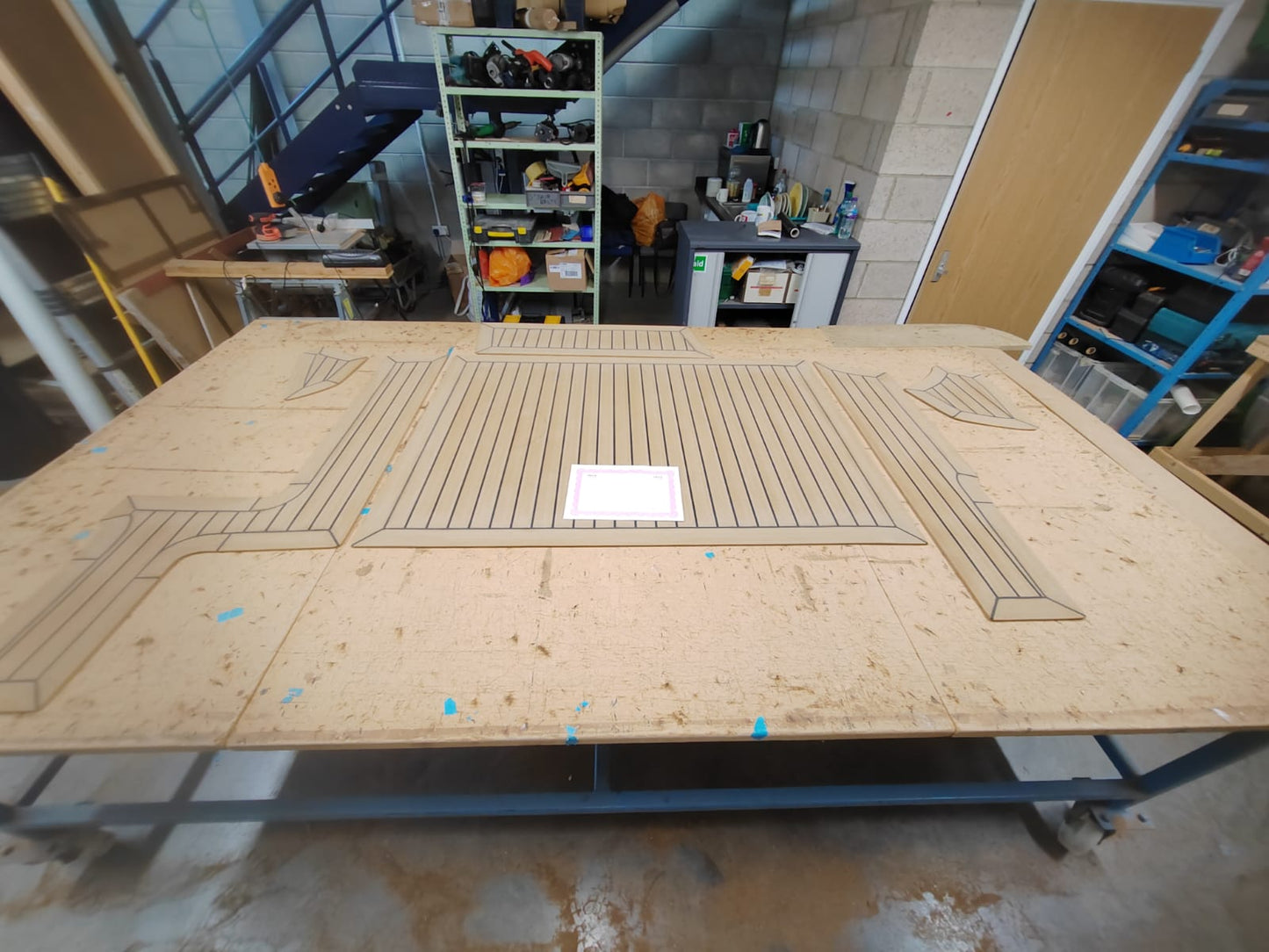 Jeanneau Merry Fisher 795 powerboat pvc synthetic teak deck- Free sample and quote request