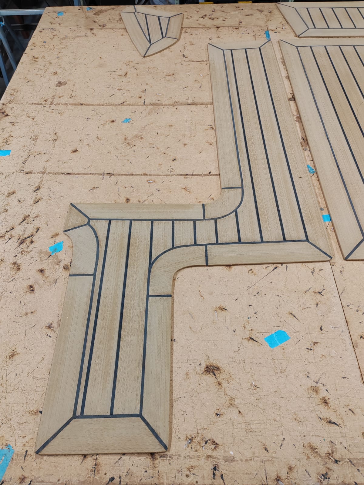 Jeanneau Merry Fisher 795 powerboat pvc synthetic teak deck- Free sample and quote request