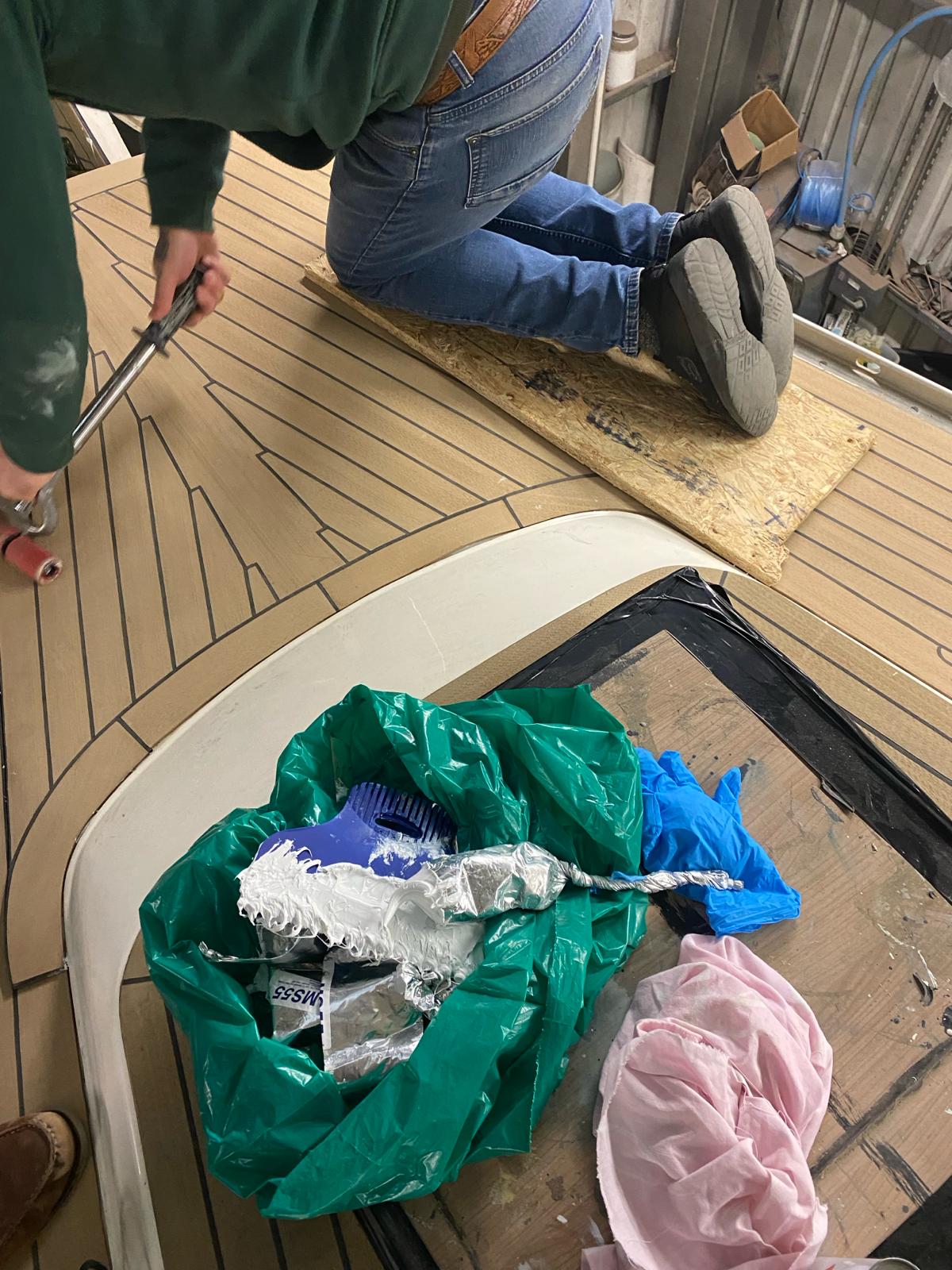 Oyster 406 sailboat pvc synthetic teak deck- Free sample and quote request