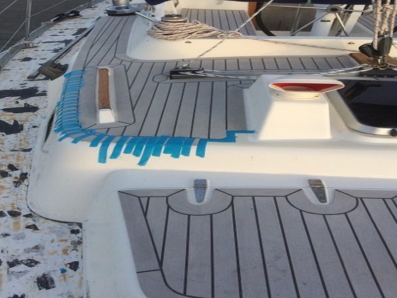 Oyster 430 sailboat pvc synthetic teak deck- Free sample and quote request