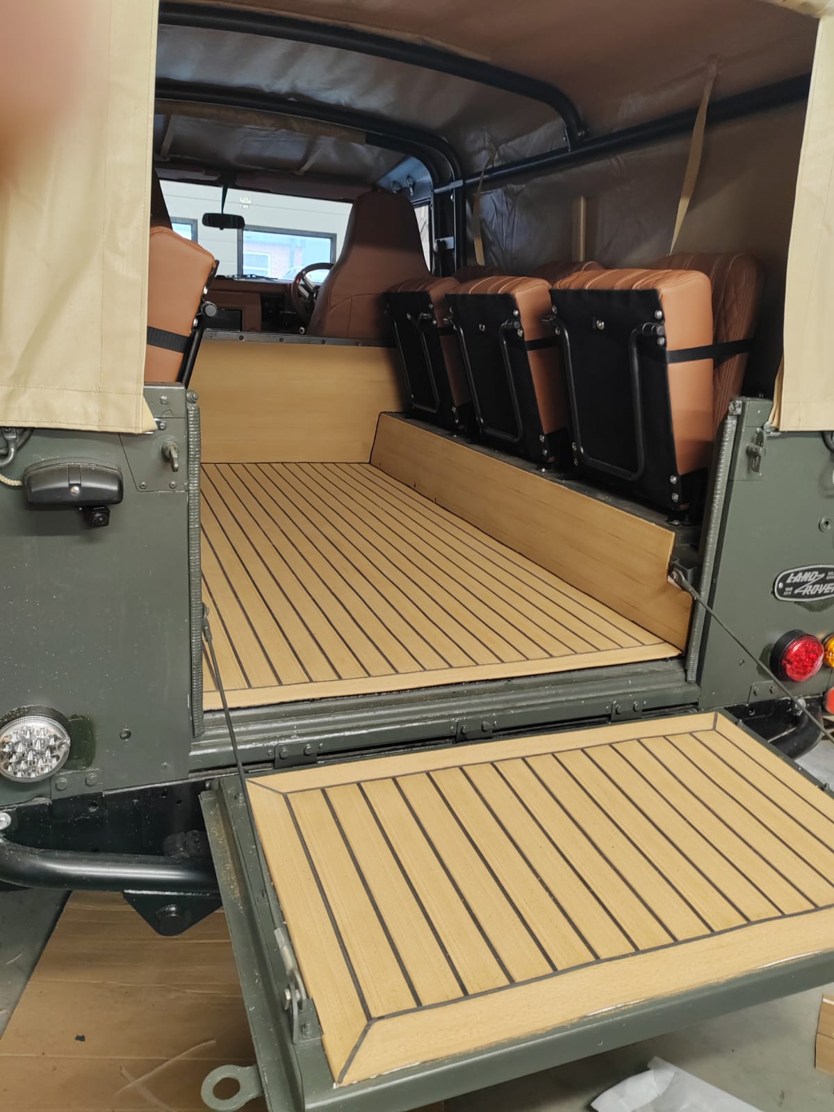 Land Rover 110 Defender pvc synthetic teak deck- Free sample and quote request