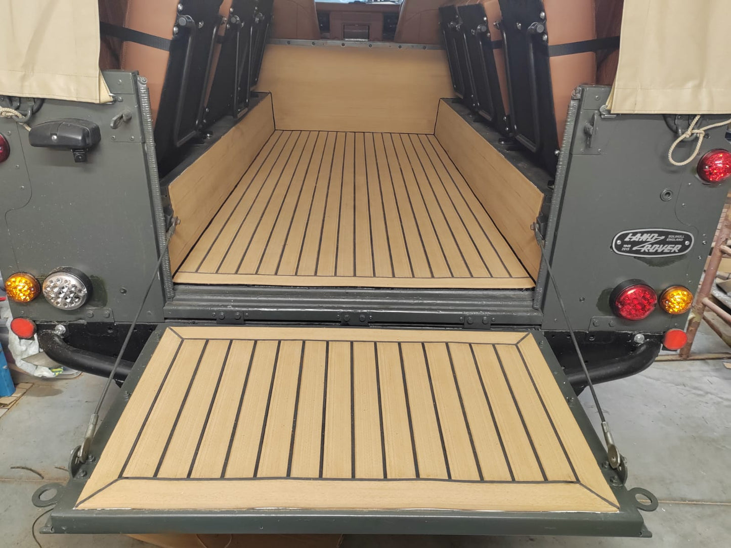 Land Rover 110 Defender pvc synthetic teak deck- Free sample and quote request