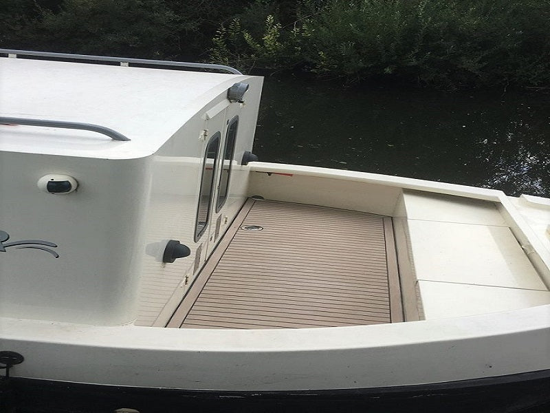 Mirfield Wide Beamed Narrowboat - Powerboat Flooring in Synthetic Teak- Free sample and quote request