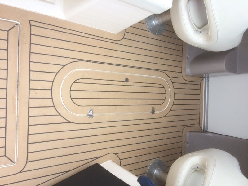 Rinker 282 Cuddy pvc synthetic teak deck- Free sample and quote request