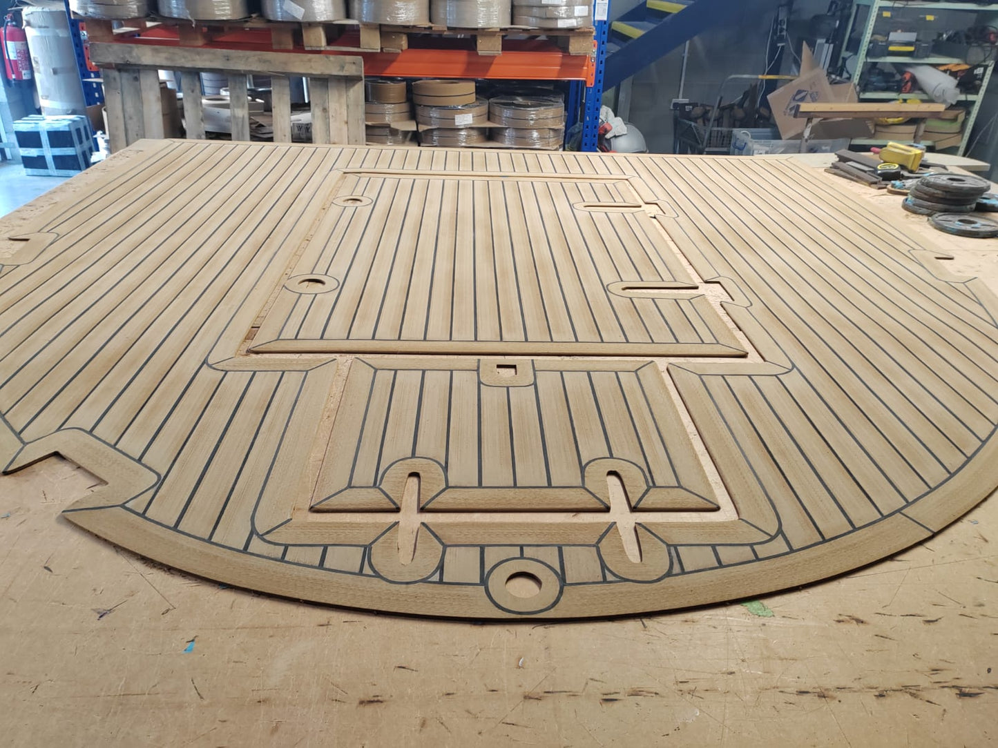 Barge pvc synthetic teak deck - Free sample and quote request