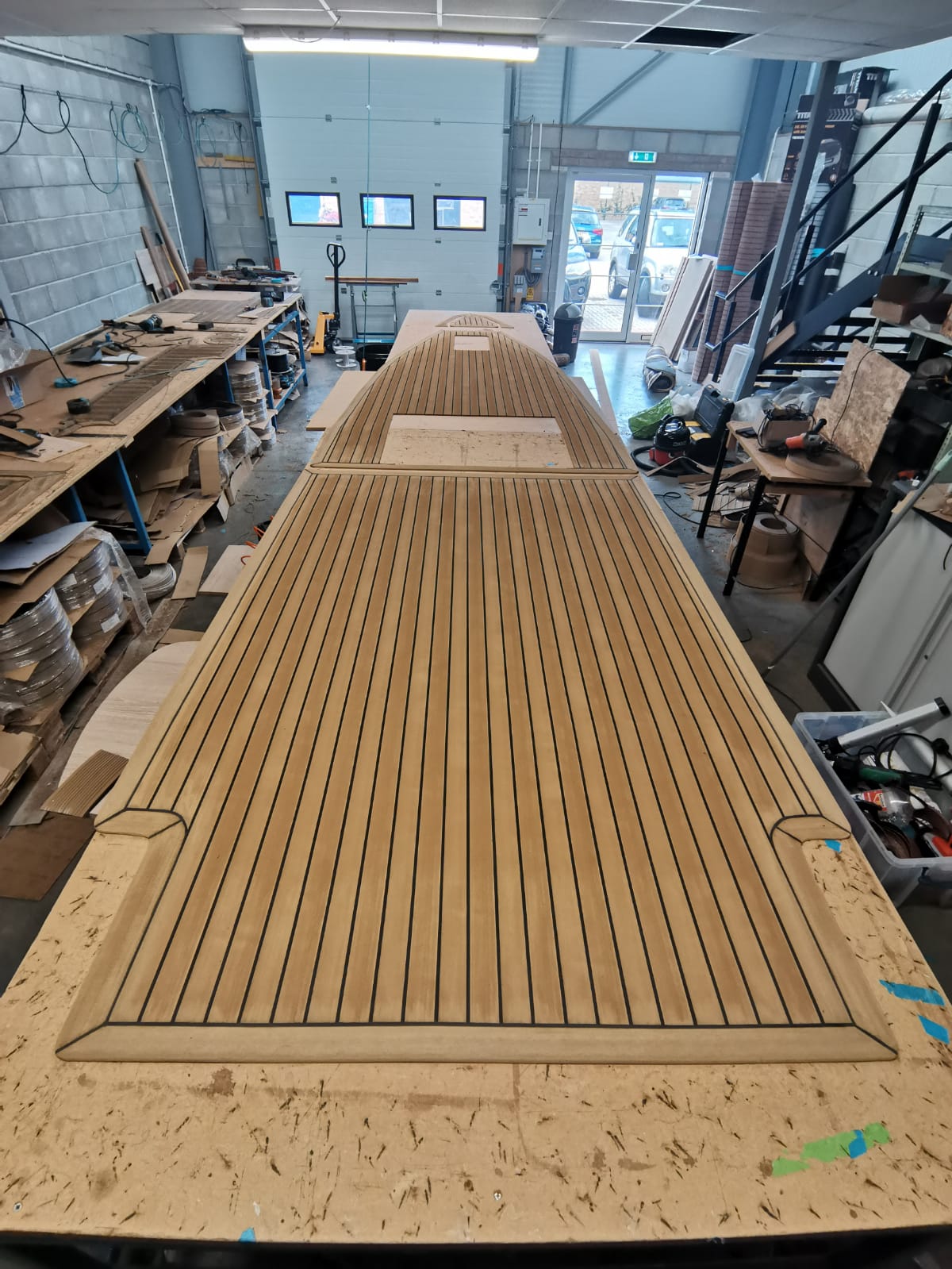 6m Ballistic Rib pvc synthetic teak deck - Free sample and quote request