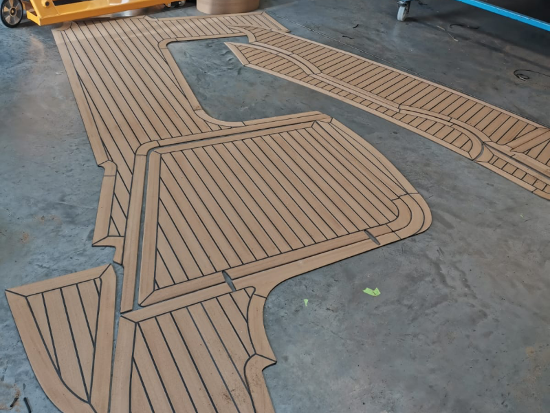 Sealine C330 pvc synthetic teak deck- Free sample and quote request
