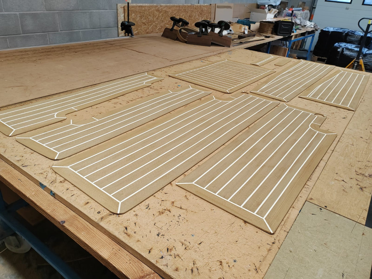 Prout catamaran 37 PVC Synthetic teak deck- Free sample and quote request