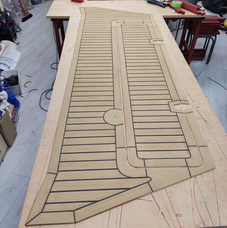Zaniboni 310 pvc synthetic teak deck- Free sample and quote request