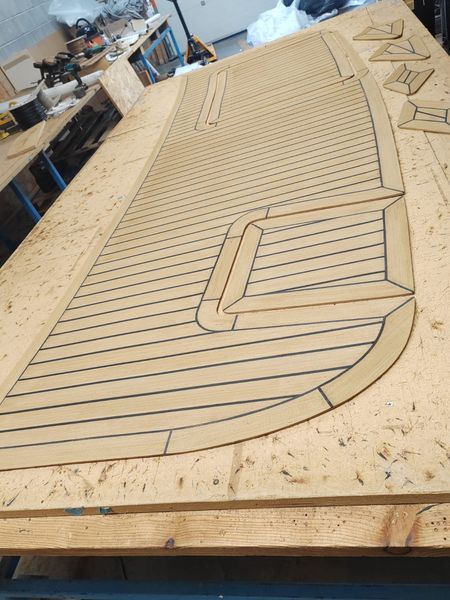 Deckfab express synthetic teak deck panels