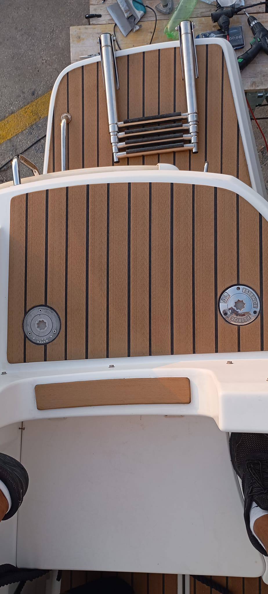 Beneteau Antares 760. pvc synthetic teak deck- Free sample and quote request