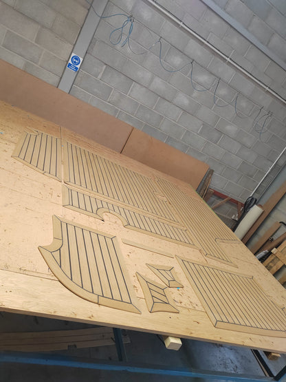 Jeanneau Cap Camaret 4.7 powerboat pvc synthetic teak deck- Free sample and quote request