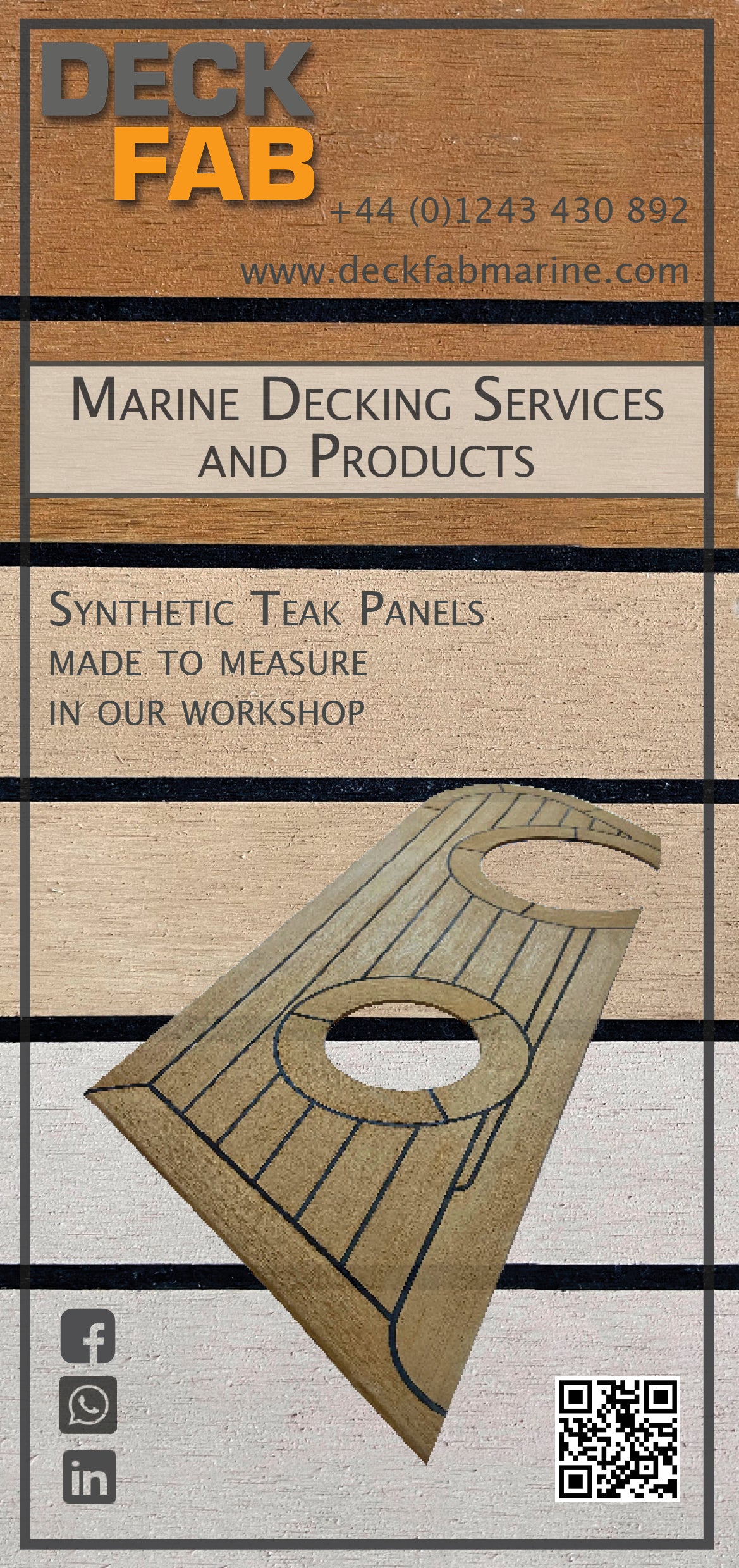 Get Your Free Synthetic Teak Sample, Template Kit and Customised Quote!