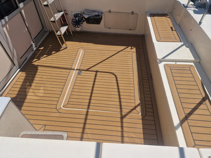 Fairline Phantom 38 pvc synthetic teak deck- Free sample and quote request