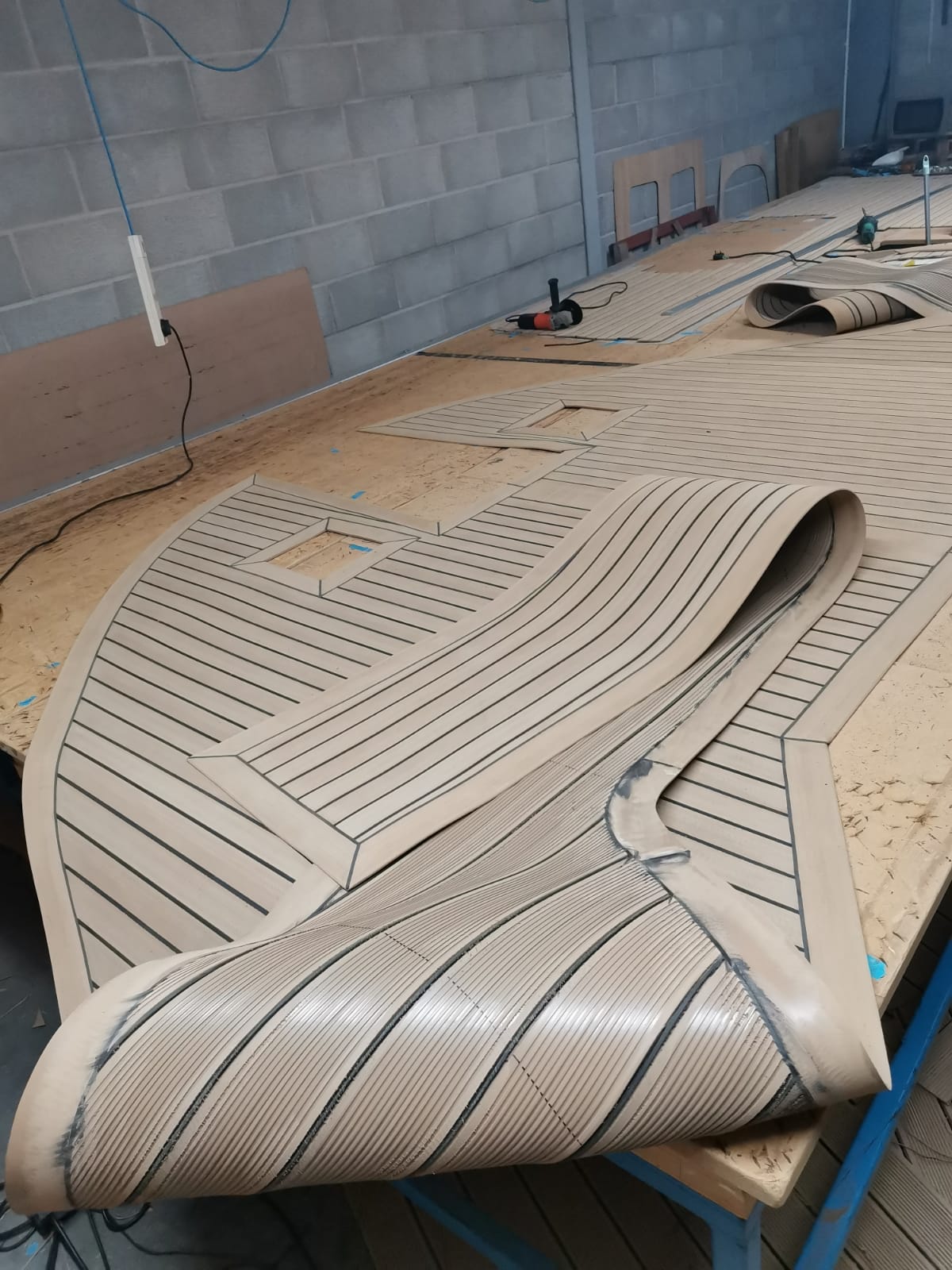 Deckfab express synthetic teak deck panels