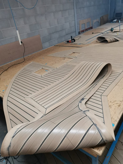 Deckfab express synthetic teak deck panels